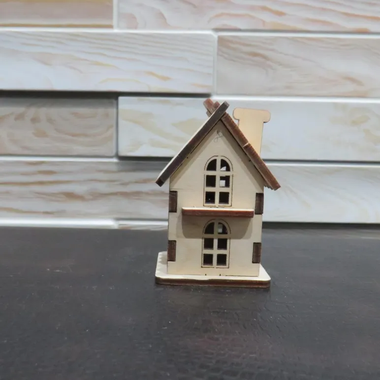 Набор деревянных заготовок «Деревенька на опушке» (7 домиков + мельница)